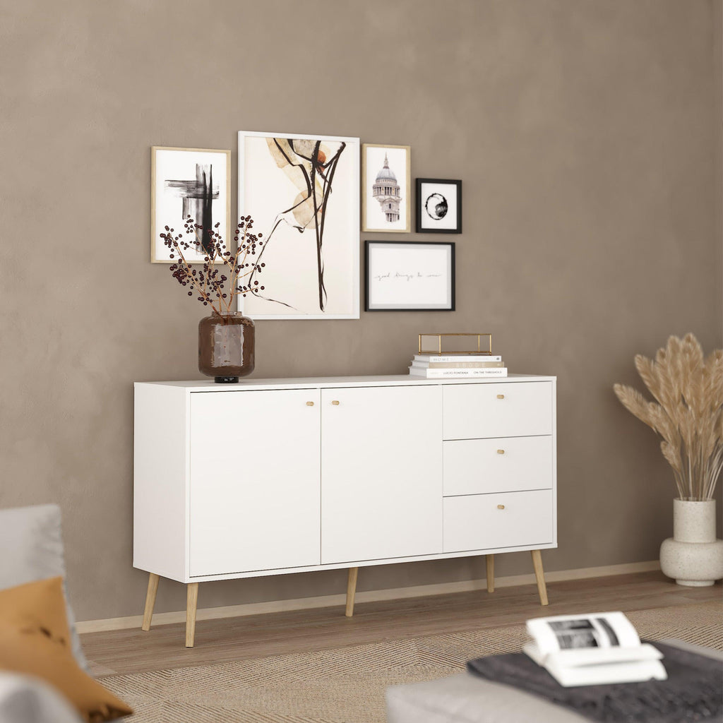 Cumbria Sideboard 2 Doors + 3 Drawers White - image 6