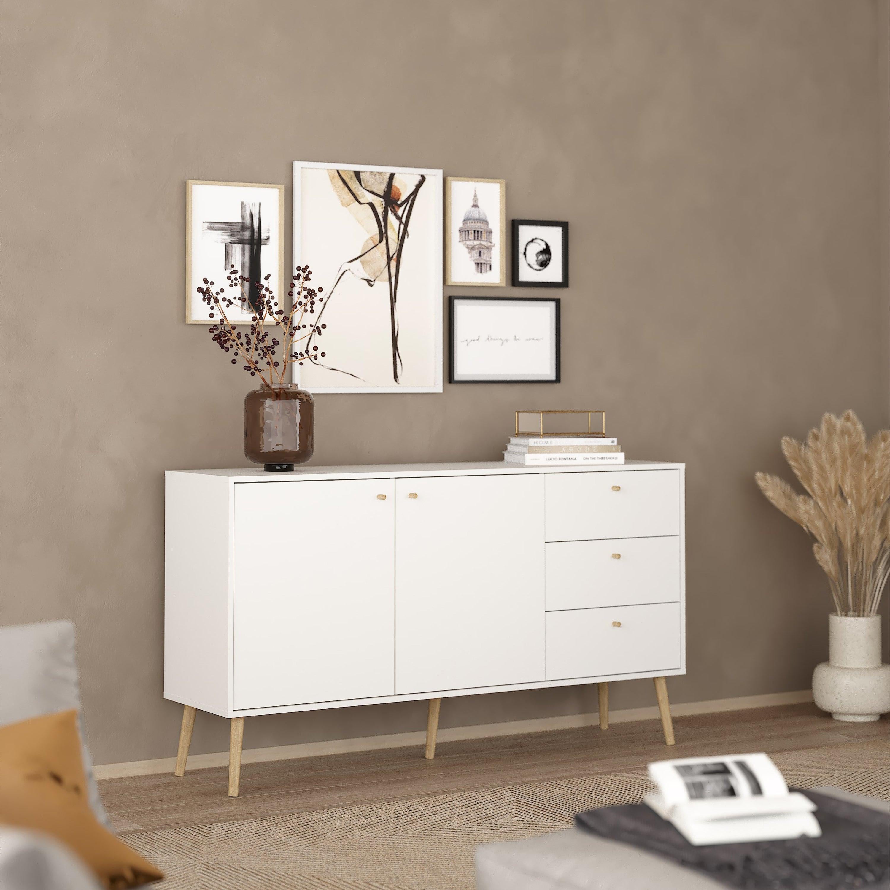 Cumbria Sideboard 2 Doors + 3 Drawers White - image 6