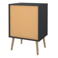 Cumbria Nightstand 1 Door + 1 Drawer Dark Grey - image 4