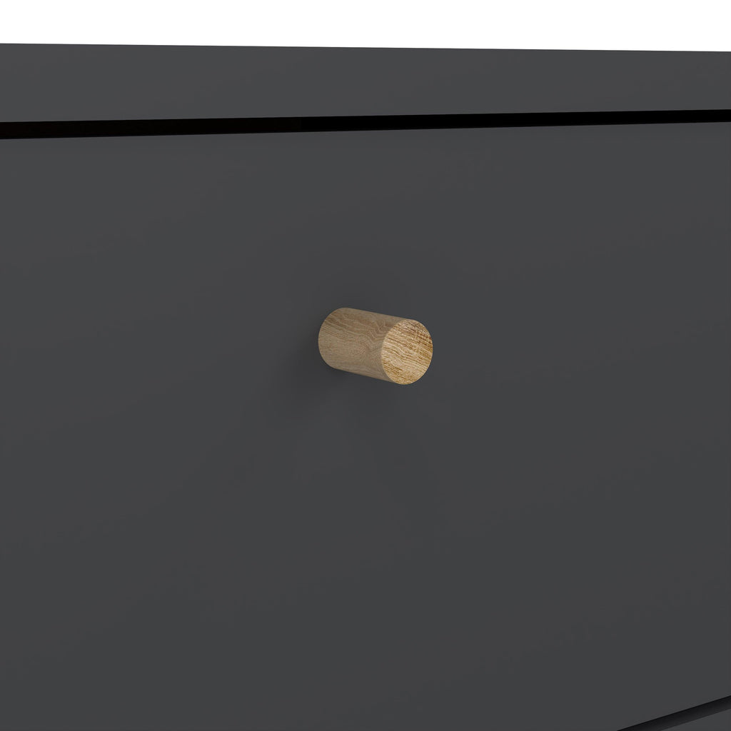Cumbria Nightstand 1 Door + 1 Drawer Dark Grey - image 8
