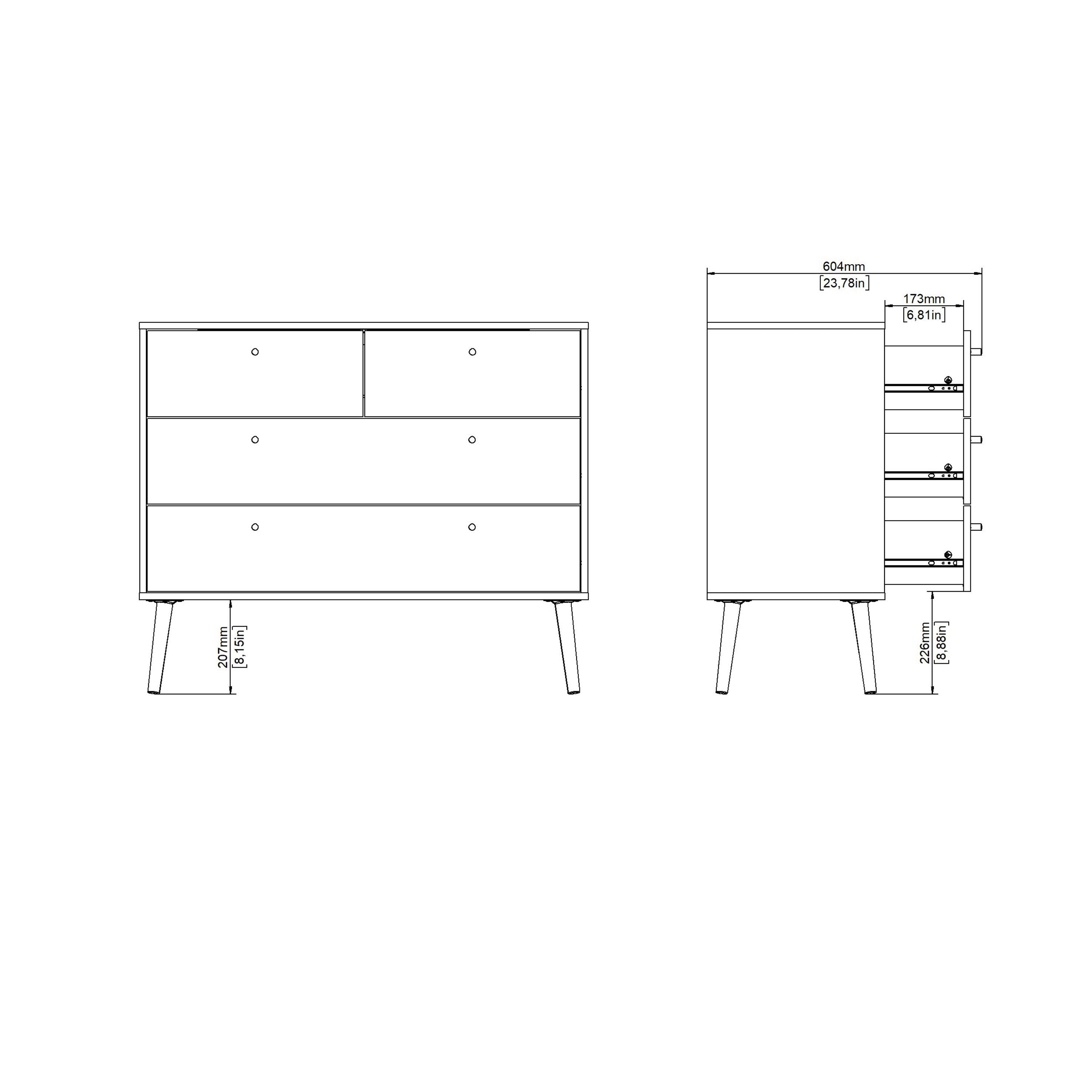 Cumbria Chest 2 + 2 Drawers White - image 12
