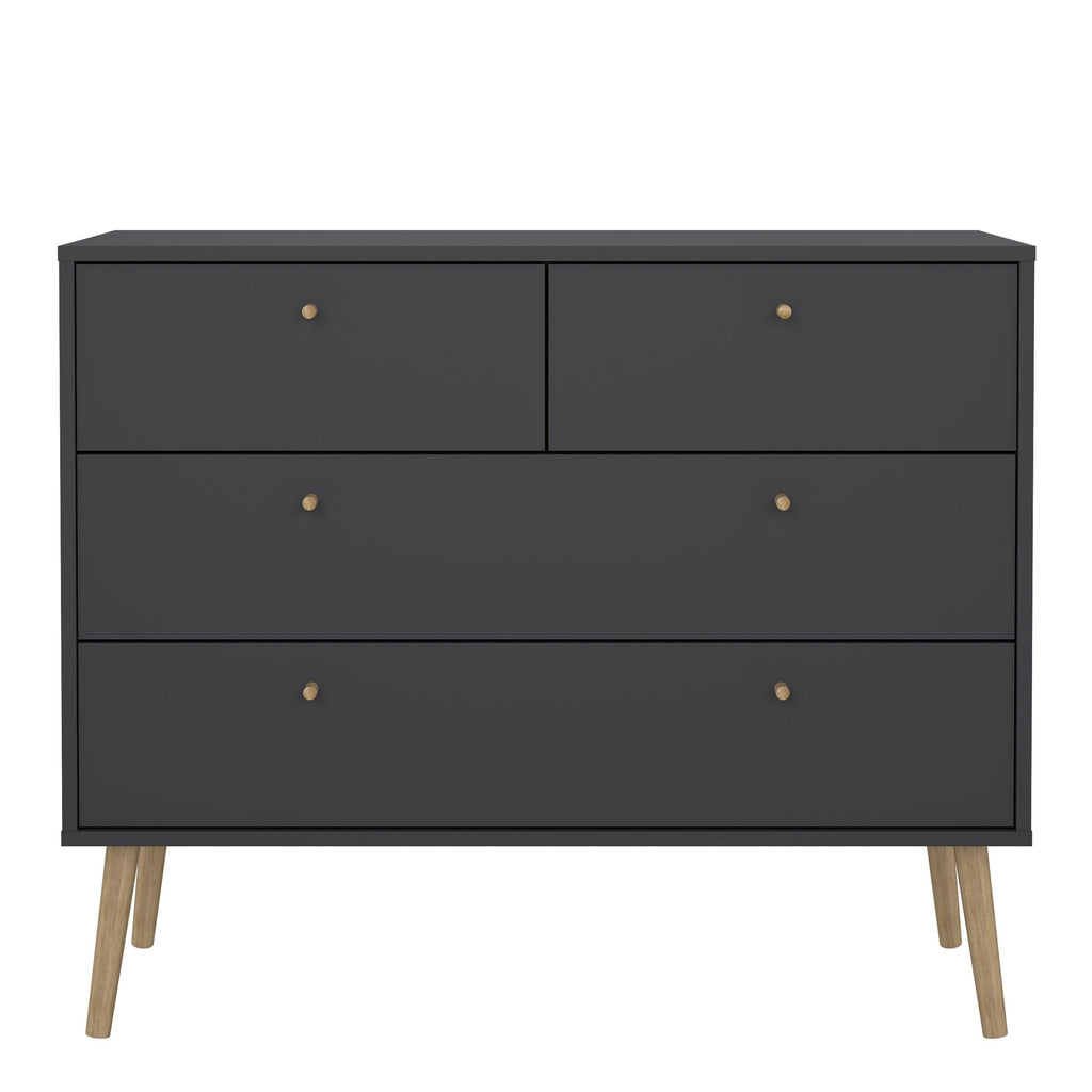 Cumbria Chest 2 + 2 Drawers Dark Grey - image 2
