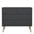 Cumbria Chest 2 + 2 Drawers Dark Grey - image 2
