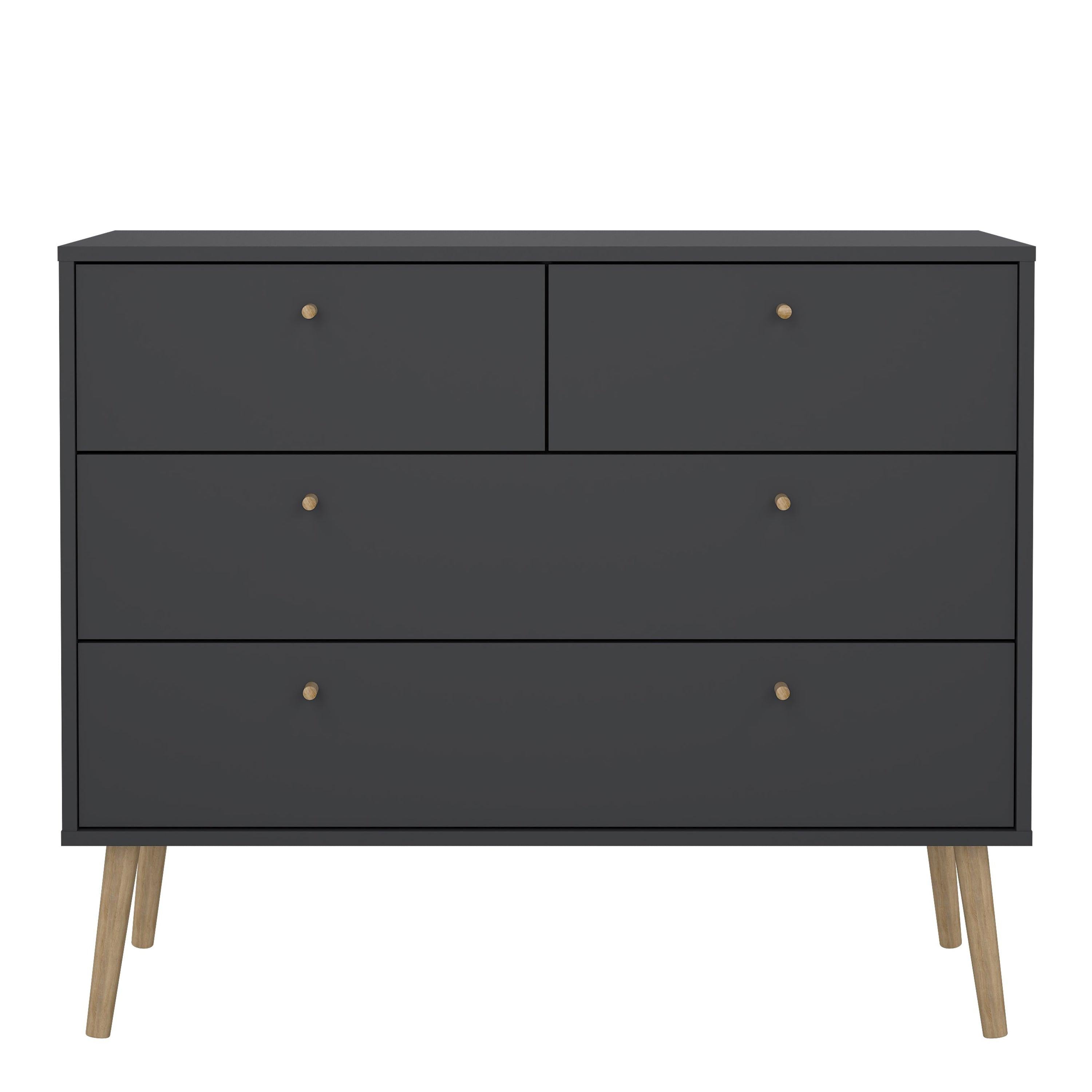 Cumbria Chest 2 + 2 Drawers Dark Grey - image 2