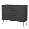 Cumbria Chest 2 + 2 Drawers Dark Grey - image 3