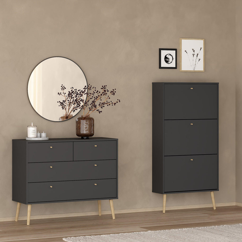 Cumbria Chest 2 + 2 Drawers Dark Grey - image 7