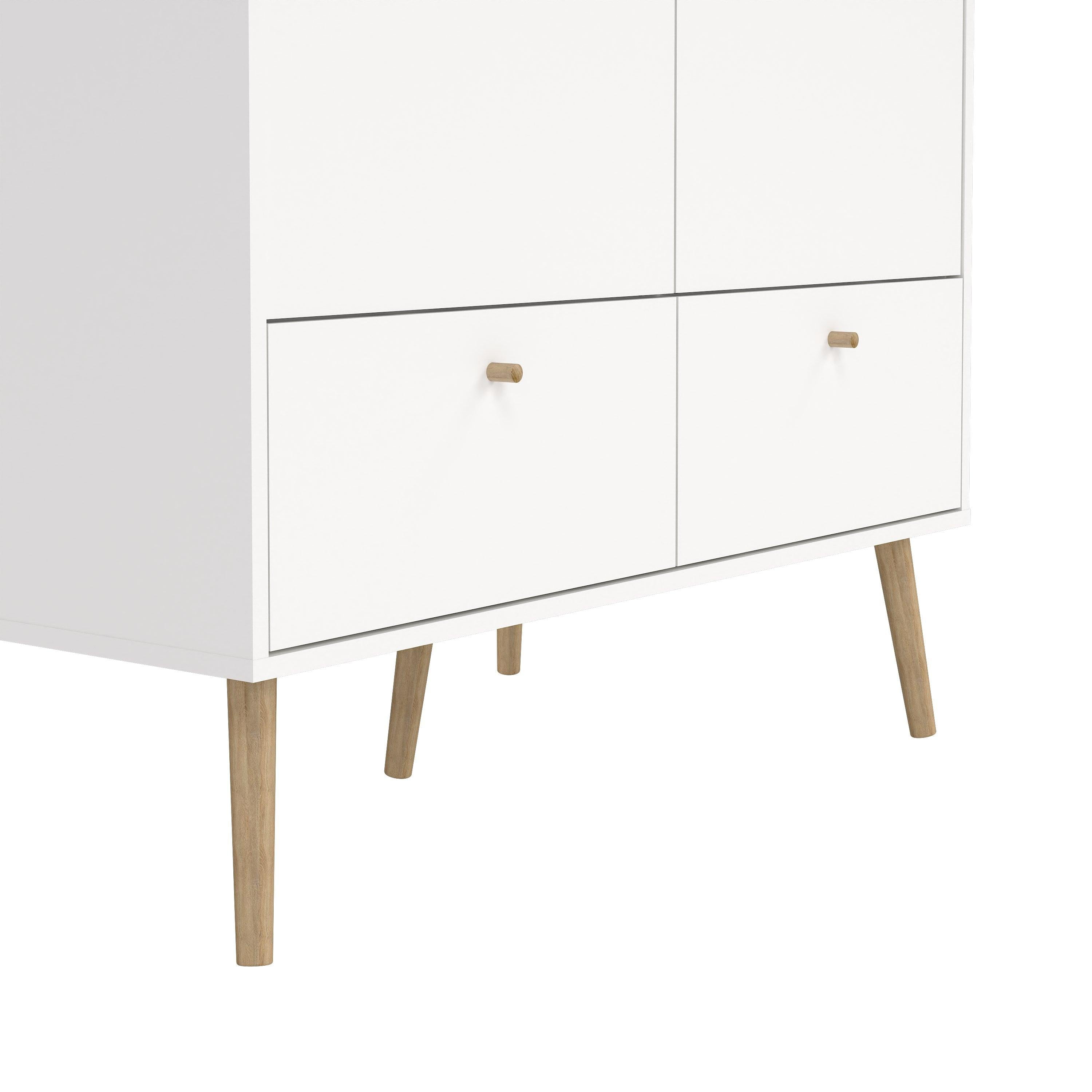 Cumbria Wardrobe with 2 Doors + 2 Drawers White - image 12