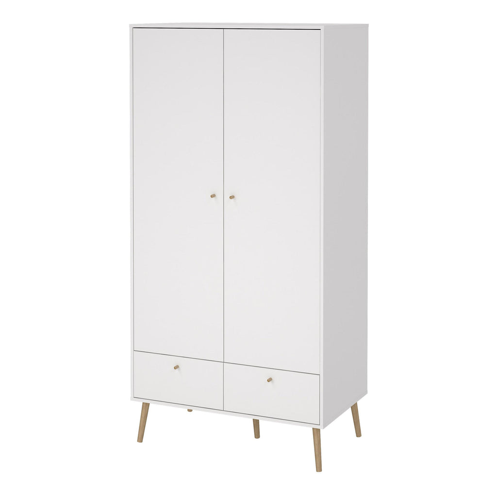 Cumbria Wardrobe with 2 Doors + 2 Drawers White - image 3