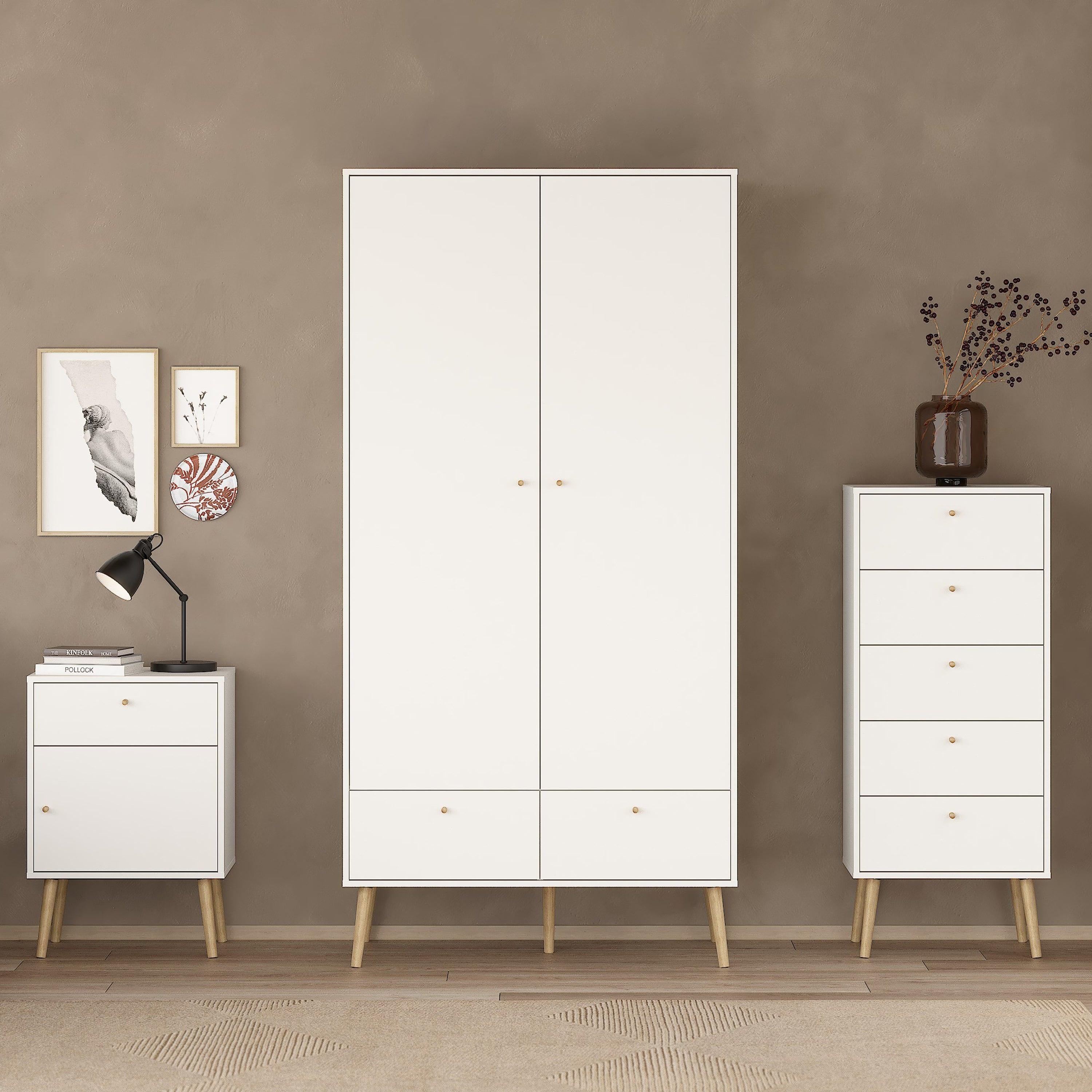 Cumbria Wardrobe with 2 Doors + 2 Drawers White - image 6