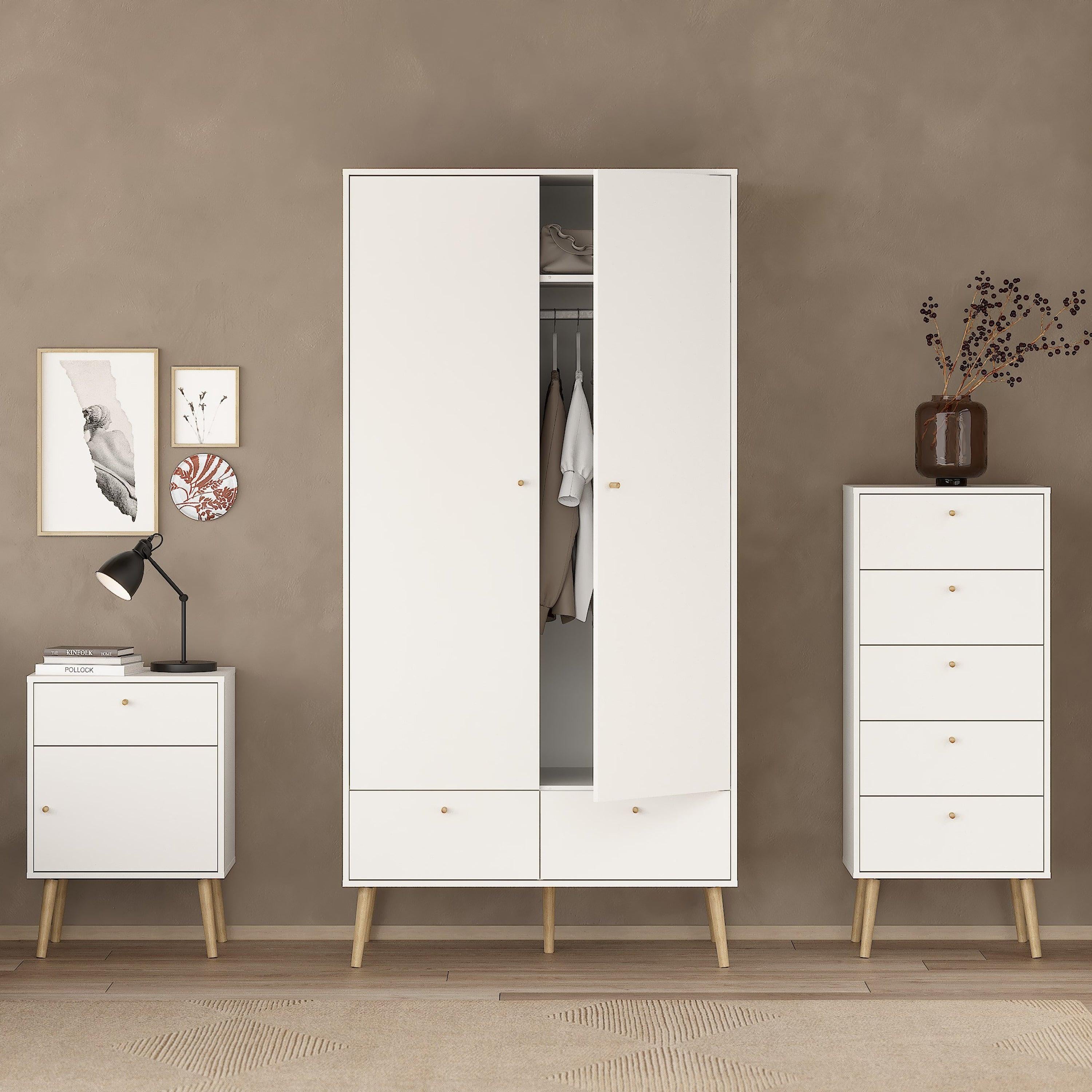 Cumbria Wardrobe with 2 Doors + 2 Drawers White - image 7
