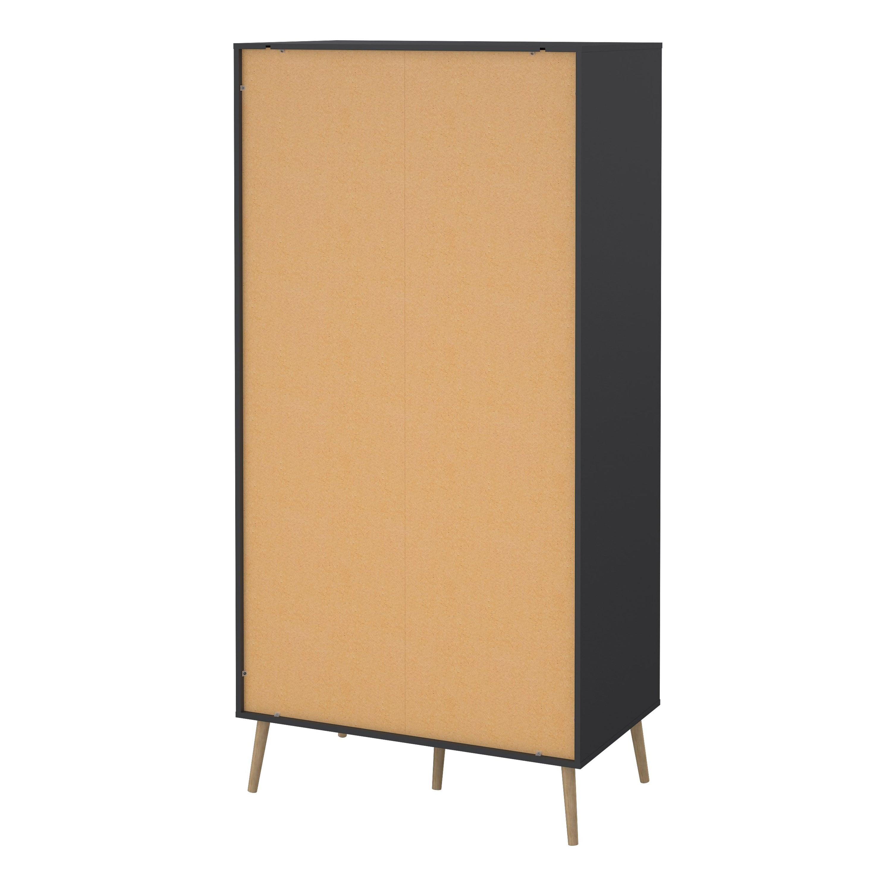 Cumbria Wardrobe with 2 Doors + 2 Drawers Dark Grey - image 4