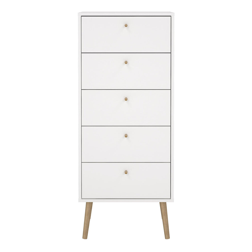 Cumbria Chest 5 Drawers White - image 2