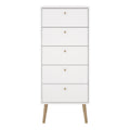 Cumbria Chest 5 Drawers White - image 2