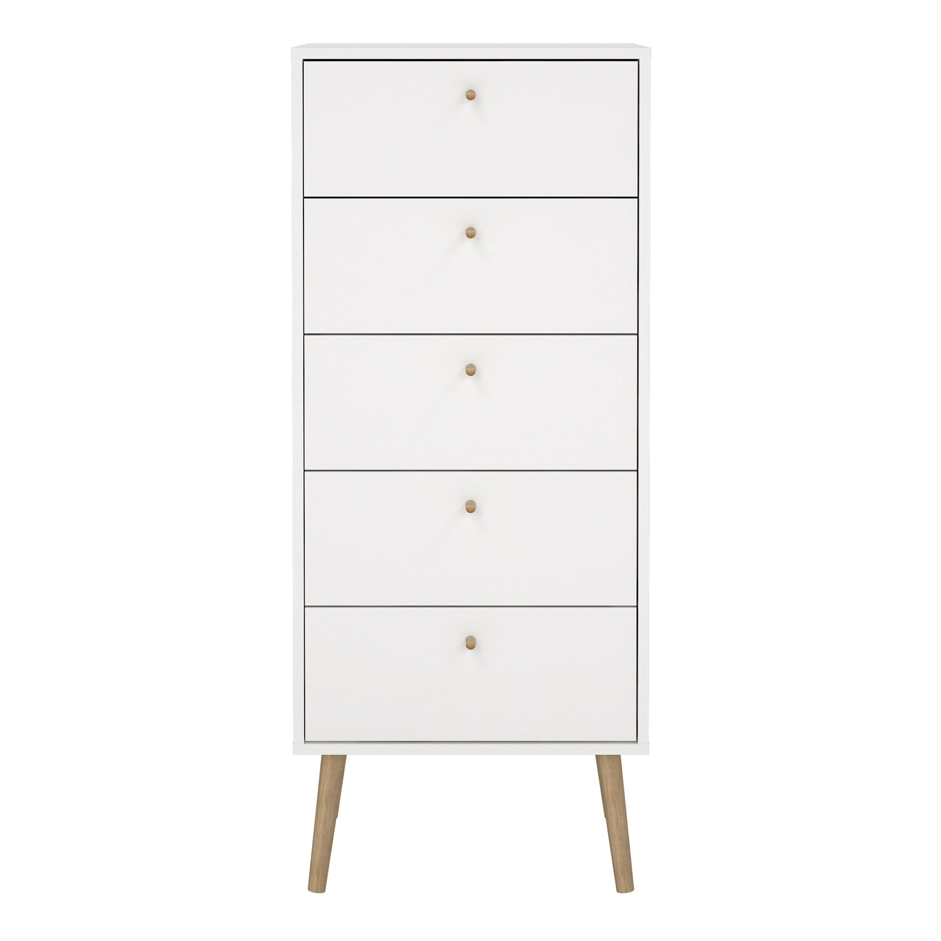 Cumbria Chest 5 Drawers White - image 2
