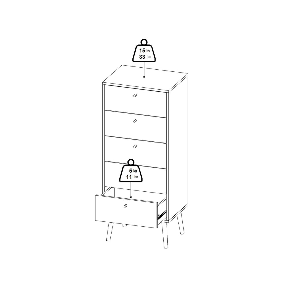 Cumbria Chest 5 Drawers Dark Grey - image 12
