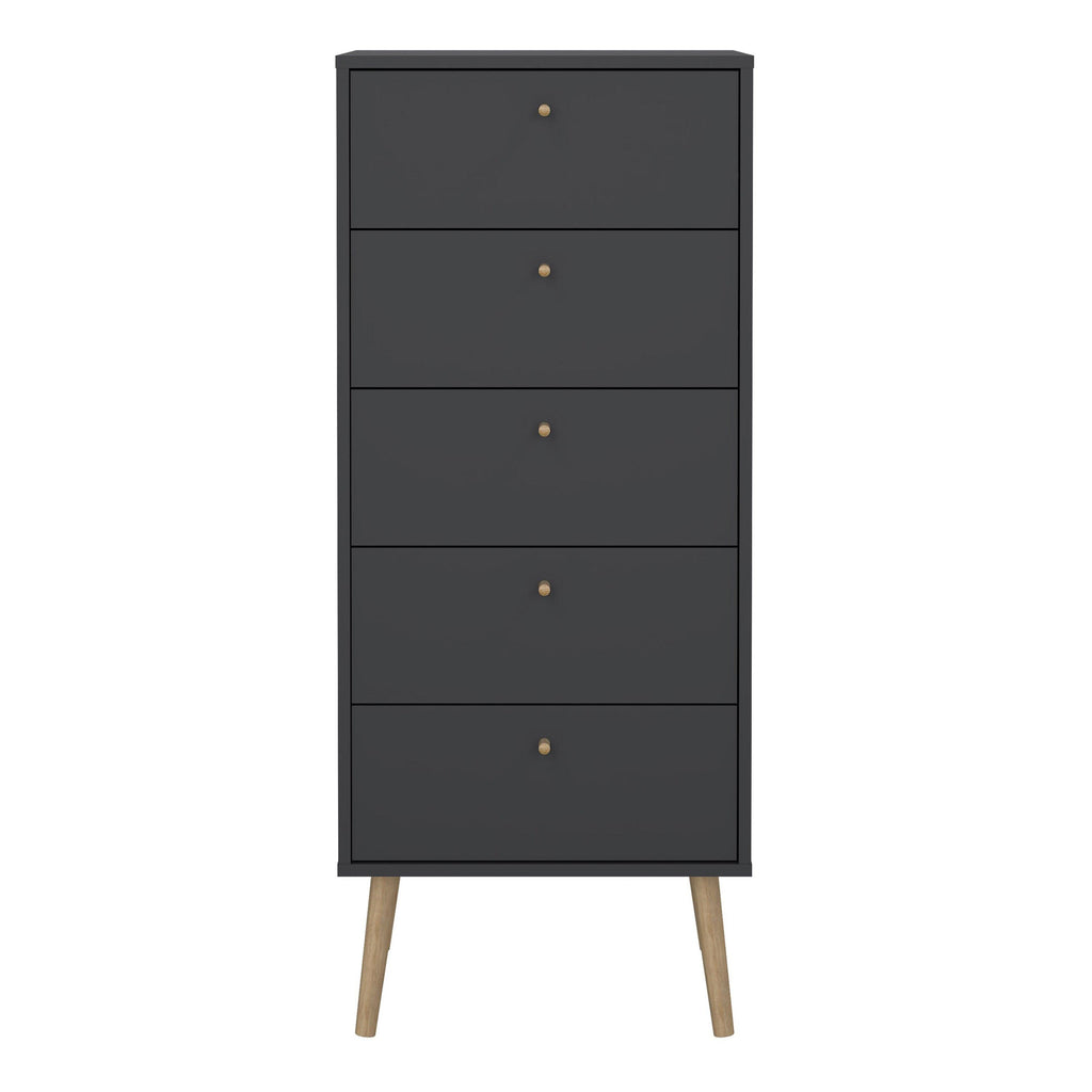 Cumbria Chest 5 Drawers Dark Grey - image 2