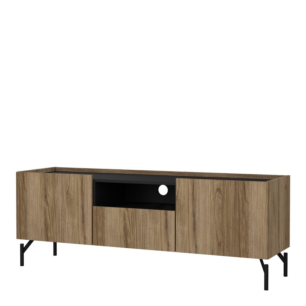 Kendall TV-Unit with 2 Doors + 1 Drawer Oak and Black - image 3
