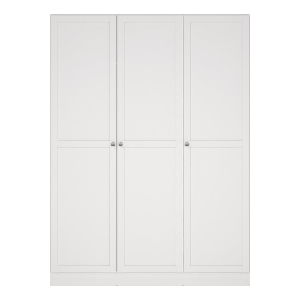 Brande Wardrobe with 3 Frame Doors in White - image 2
