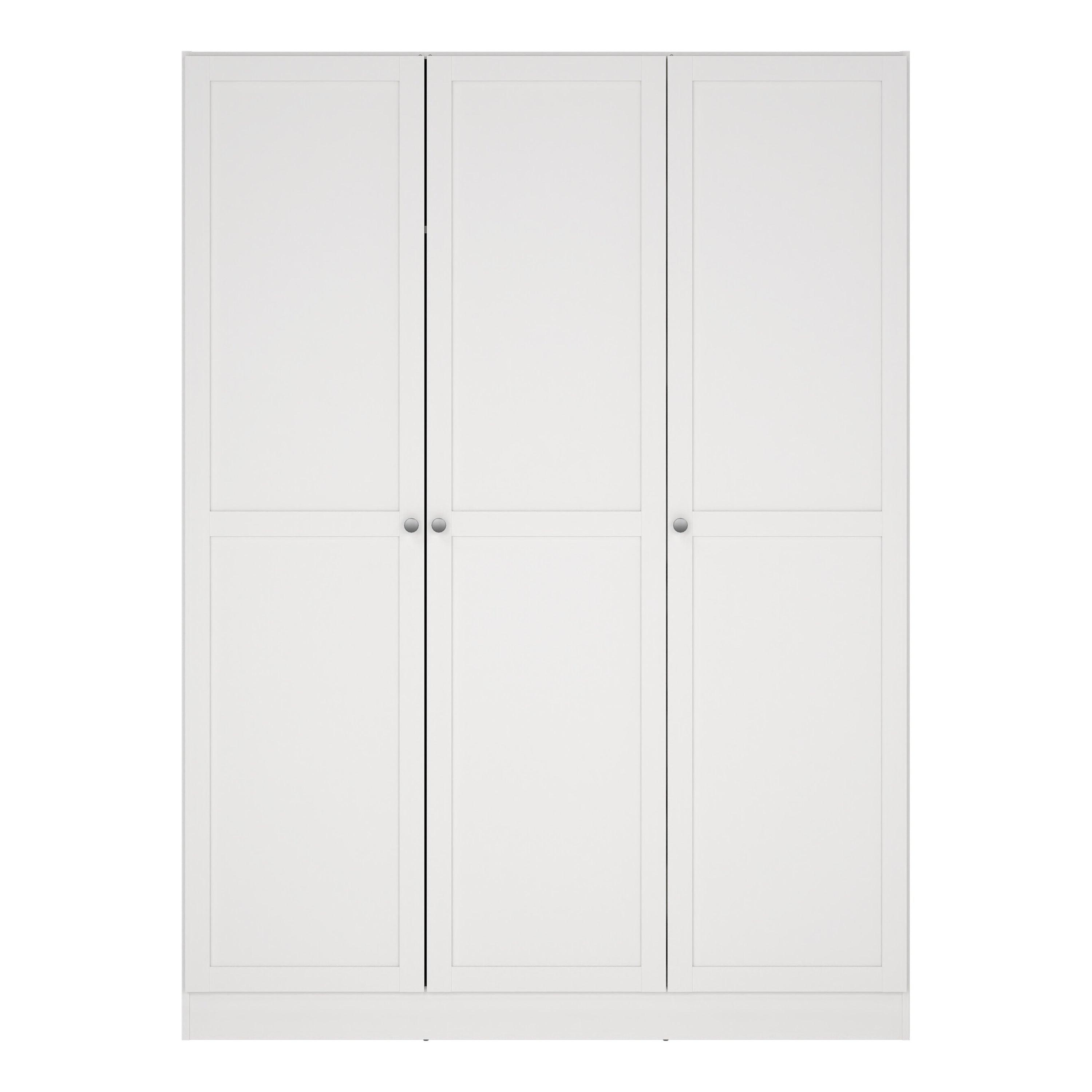 Brande Wardrobe with 3 Frame Doors in White - image 2