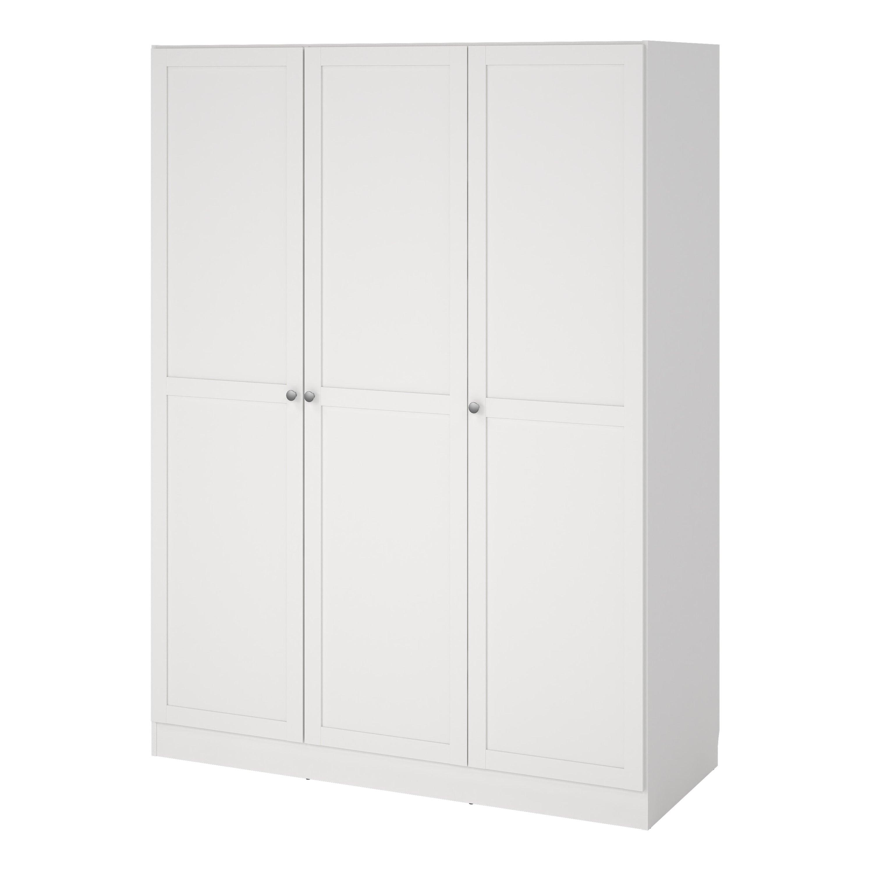 Brande Wardrobe with 3 Frame Doors in White - image 3