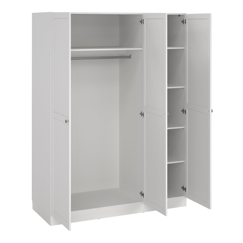 Brande Wardrobe with 3 Frame Doors in White - image 5