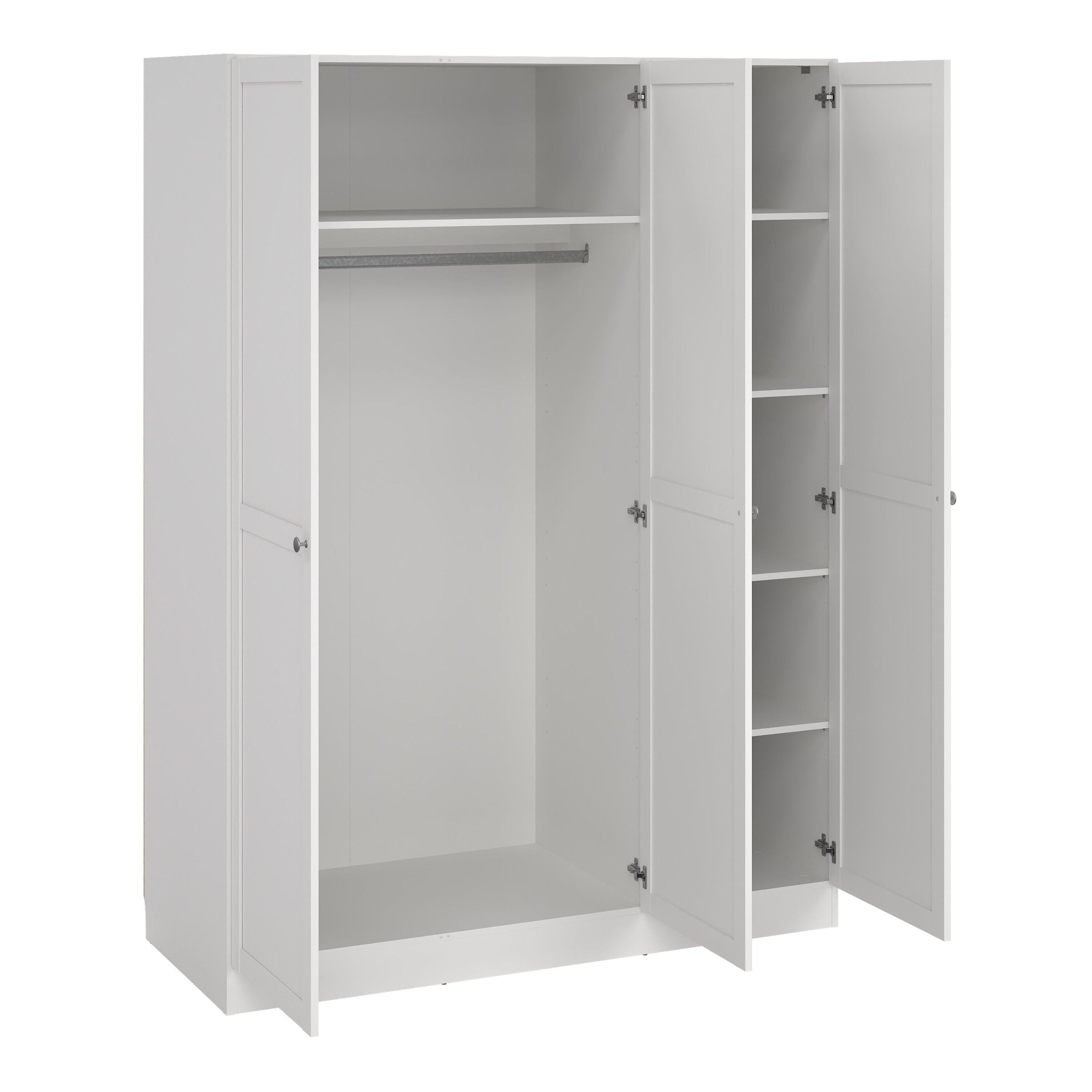 Brande Wardrobe with 3 Frame Doors in White - image 5