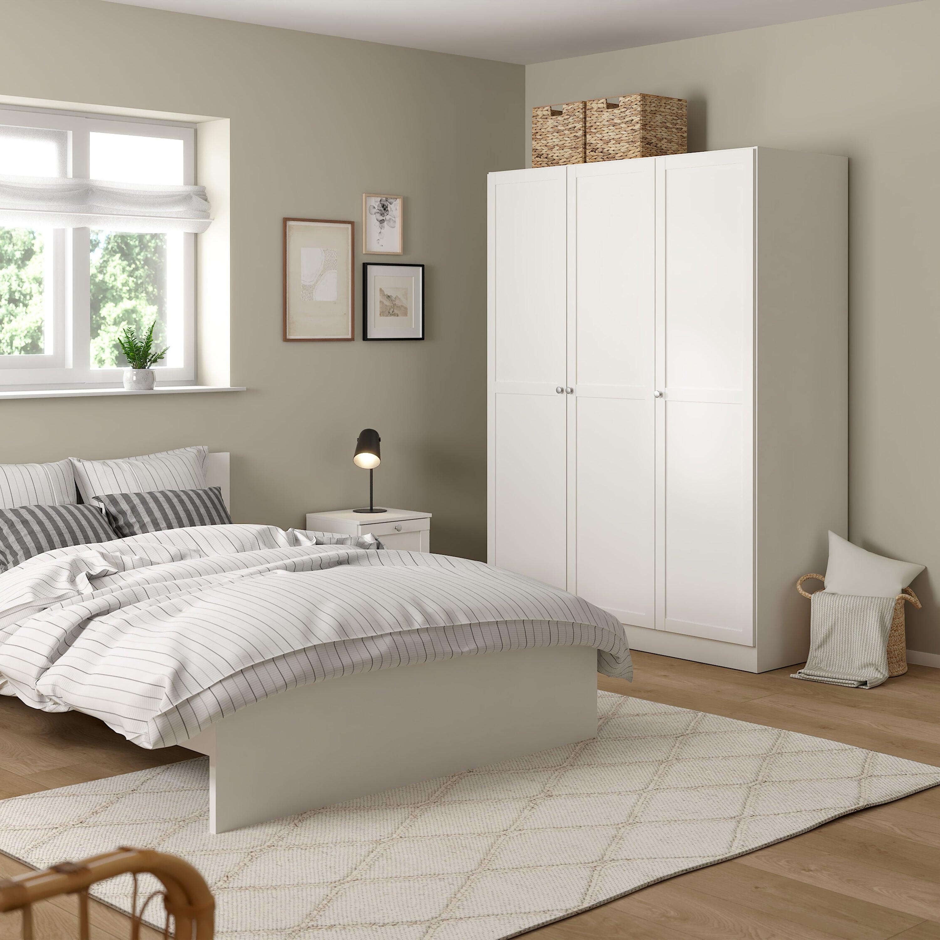 Brande Wardrobe with 3 Frame Doors in White - image 7