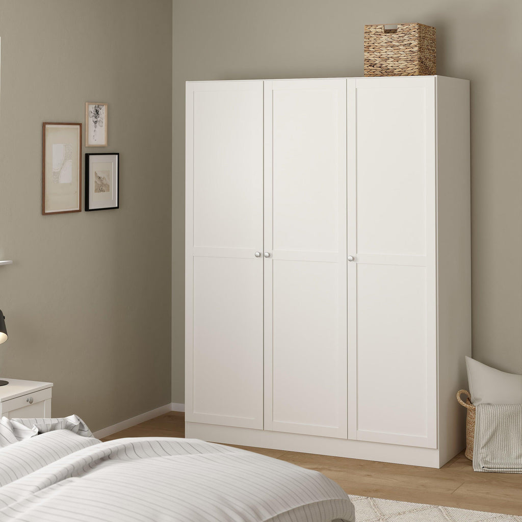 Brande Wardrobe with 3 Frame Doors in White - image 8