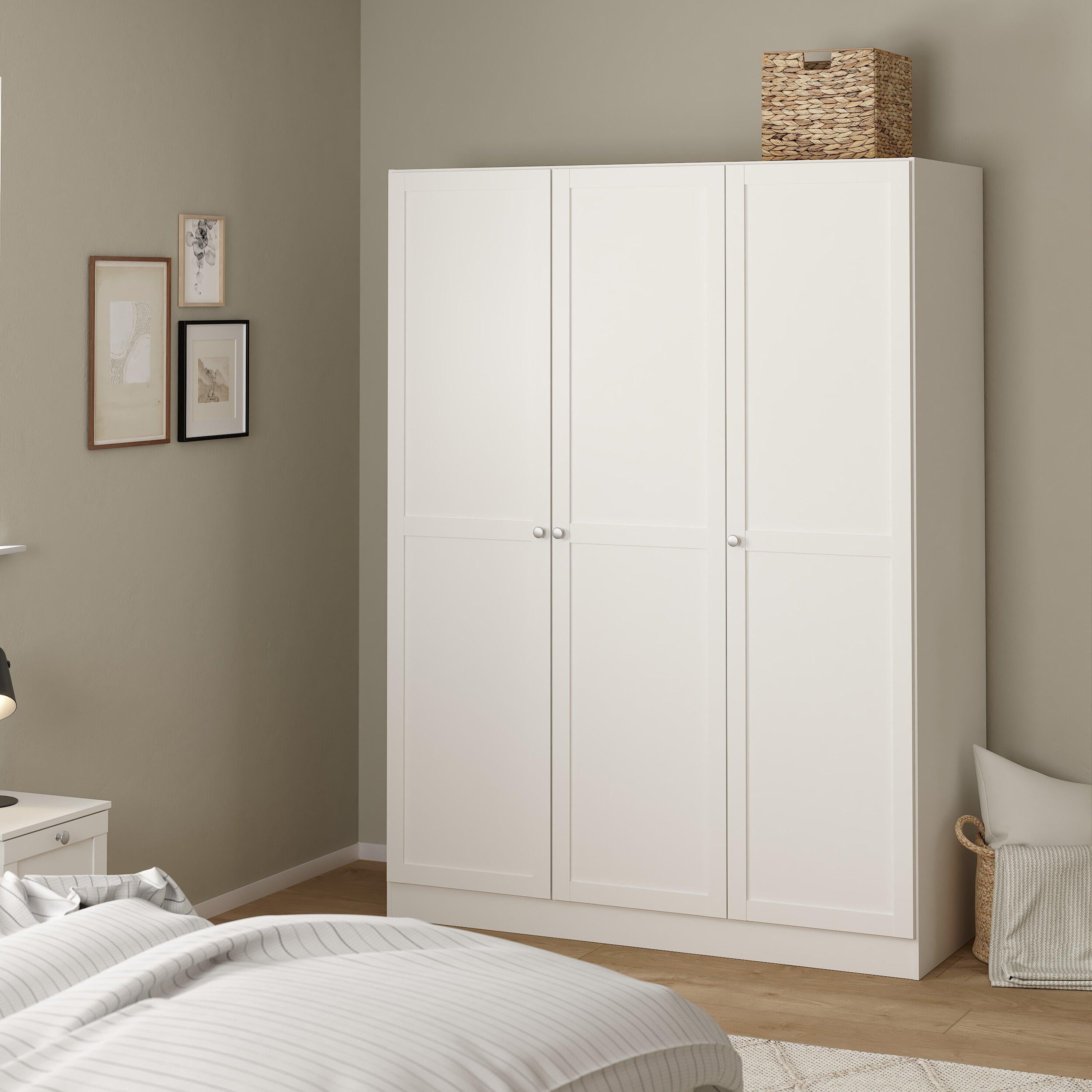 Brande Wardrobe with 3 Frame Doors in White - image 8