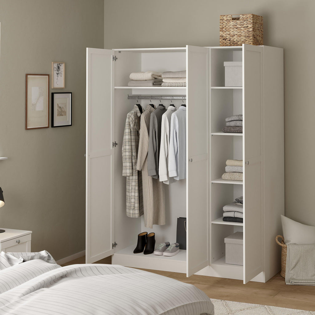 Brande Wardrobe with 3 Frame Doors in White - image 9