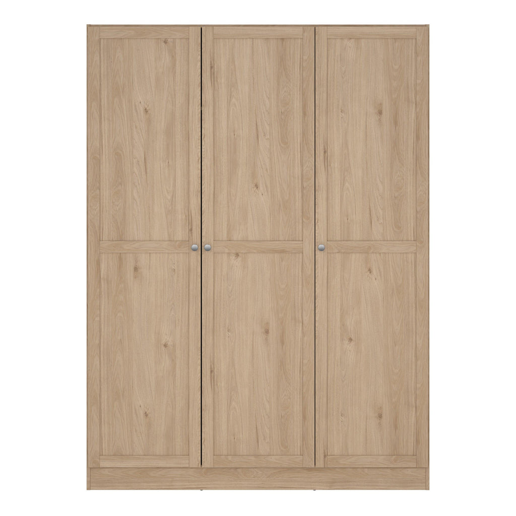 Brande Wardrobe with 3 Frame Doors in Jackson Hickory Oak - image 2