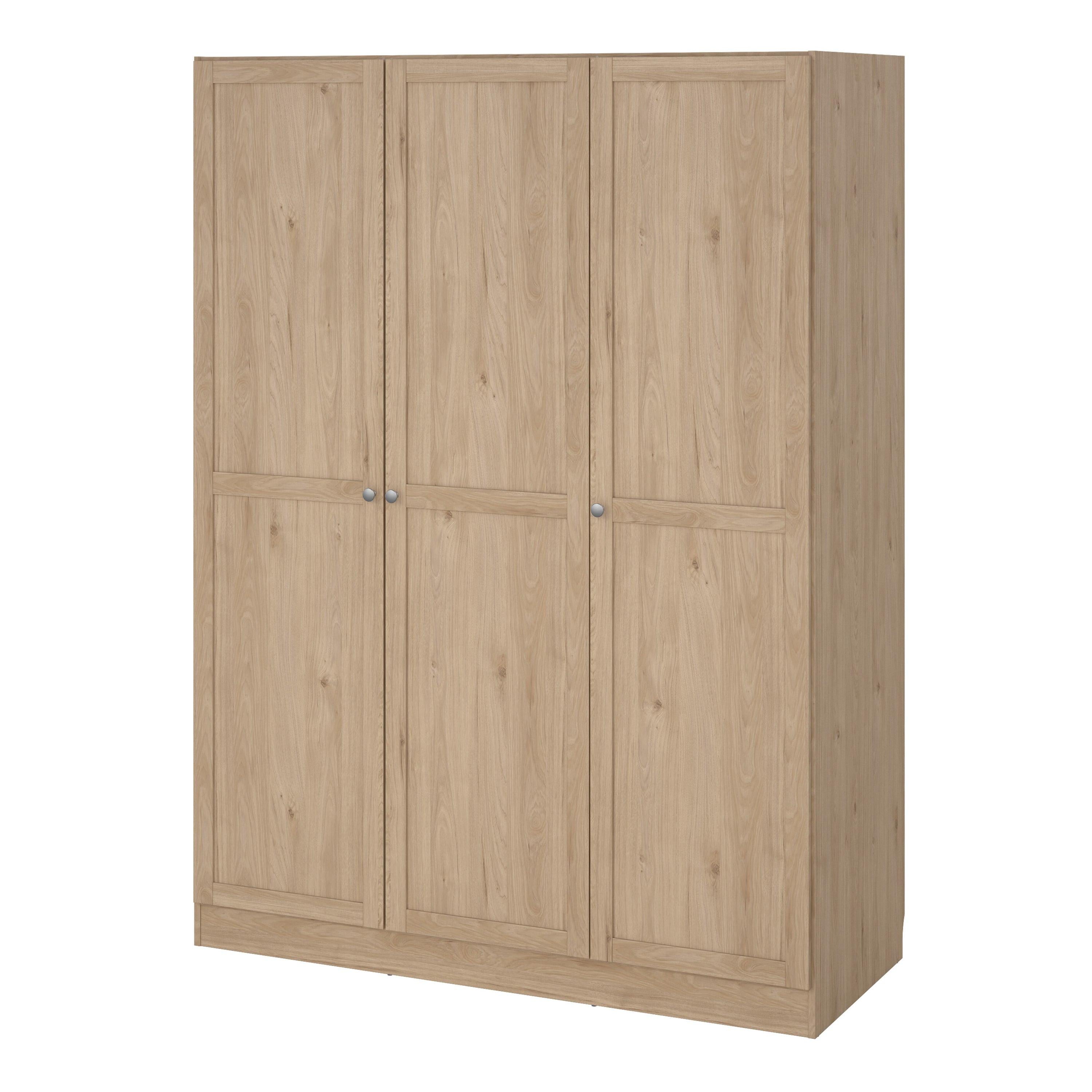 Brande Wardrobe with 3 Frame Doors in Jackson Hickory Oak - image 3