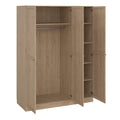 Brande Wardrobe with 3 Frame Doors in Jackson Hickory Oak - image 5