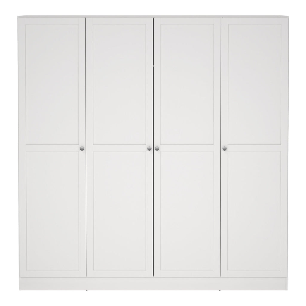 Brande Wardrobe with 4 Frame Doors in White - image 2