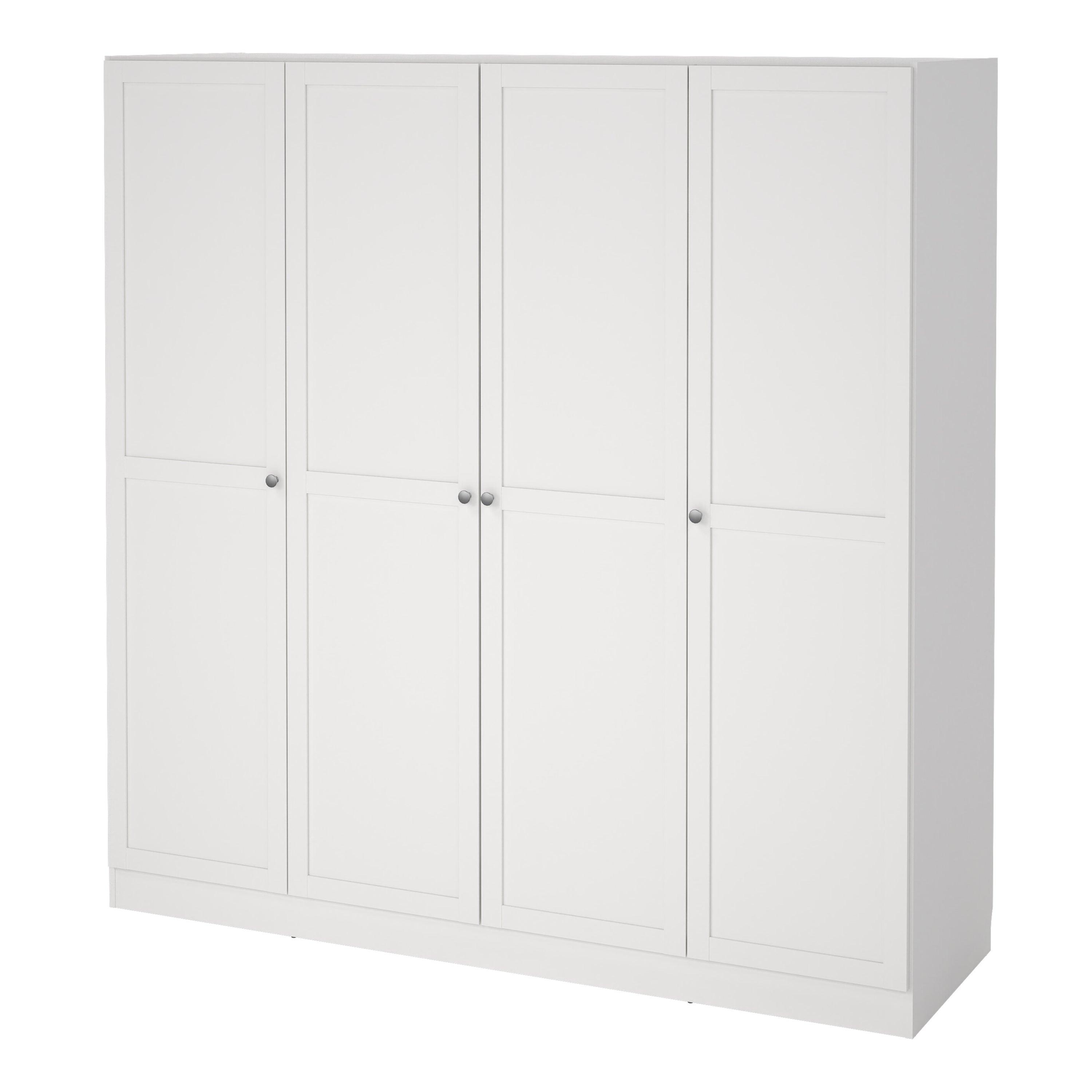 Brande Wardrobe with 4 Frame Doors in White - image 3