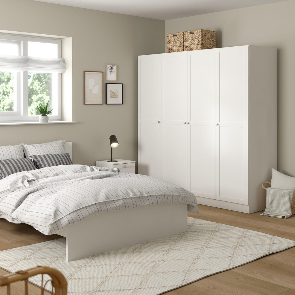 Brande Wardrobe with 4 Frame Doors in White - image 7