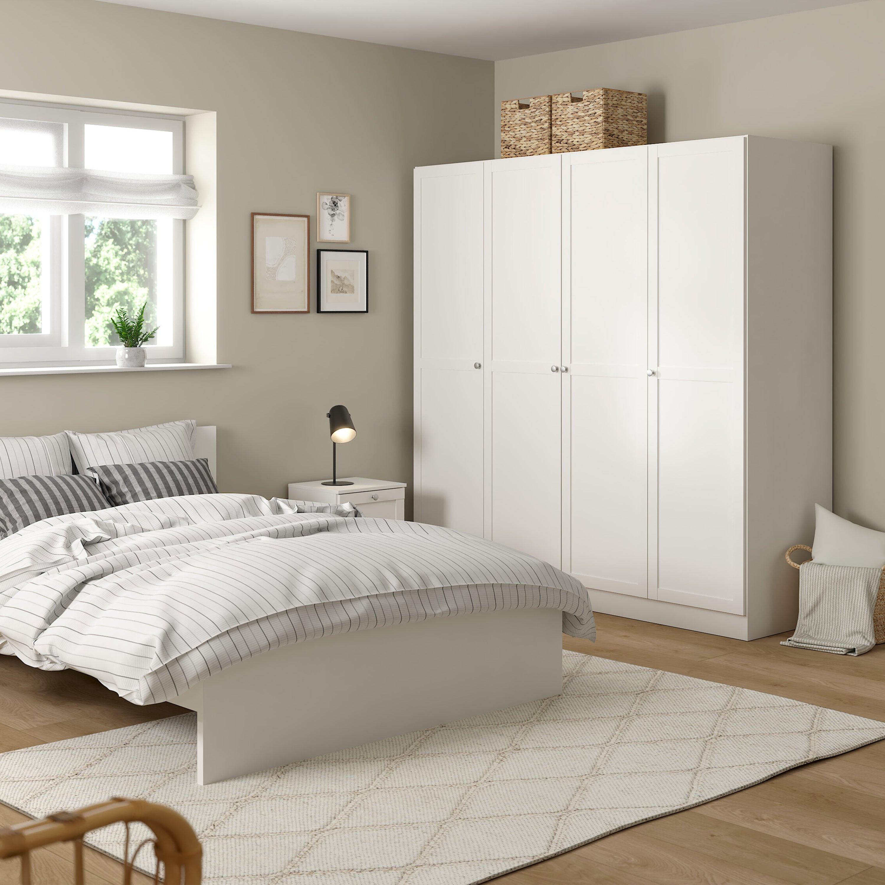 Brande Wardrobe with 4 Frame Doors in White - image 7