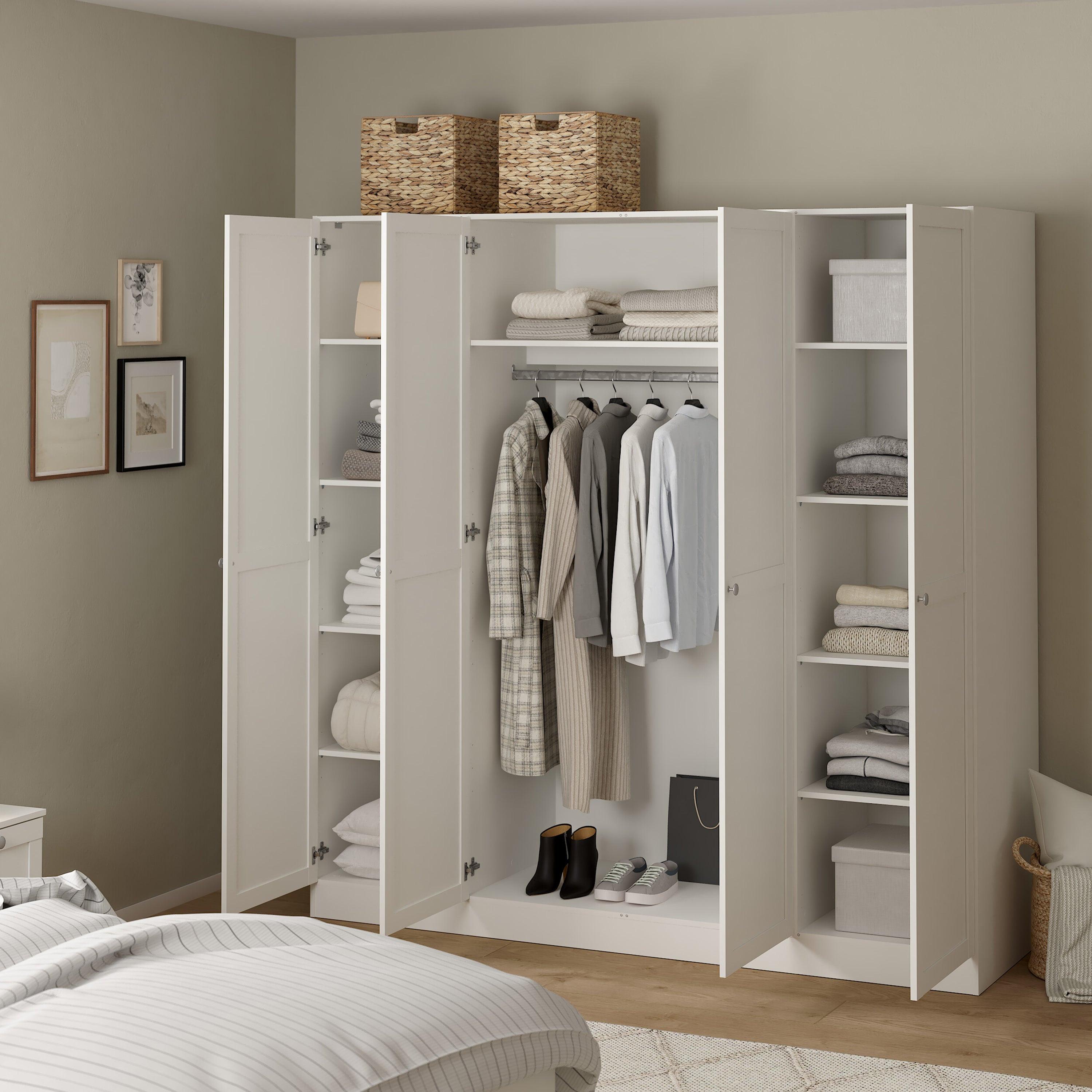 Brande Wardrobe with 4 Frame Doors in White - image 9