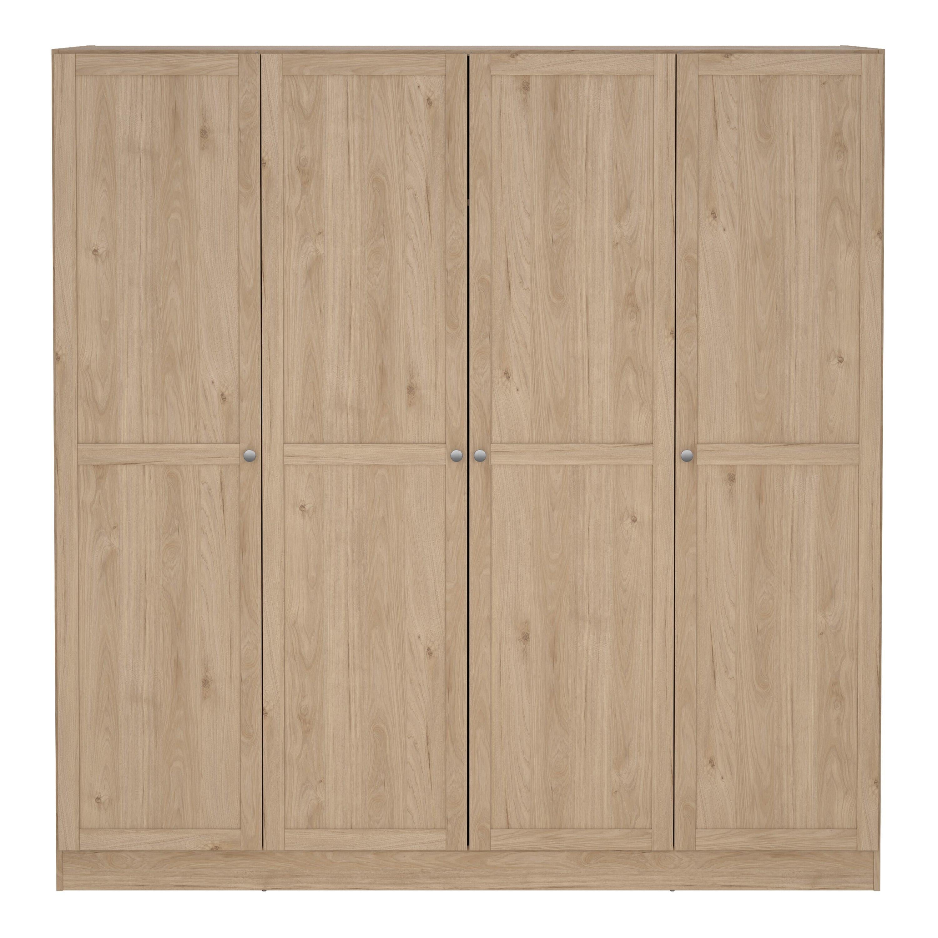 Brande Wardrobe with 4 Frame Doors in Jackson Hickory Oak - image 2