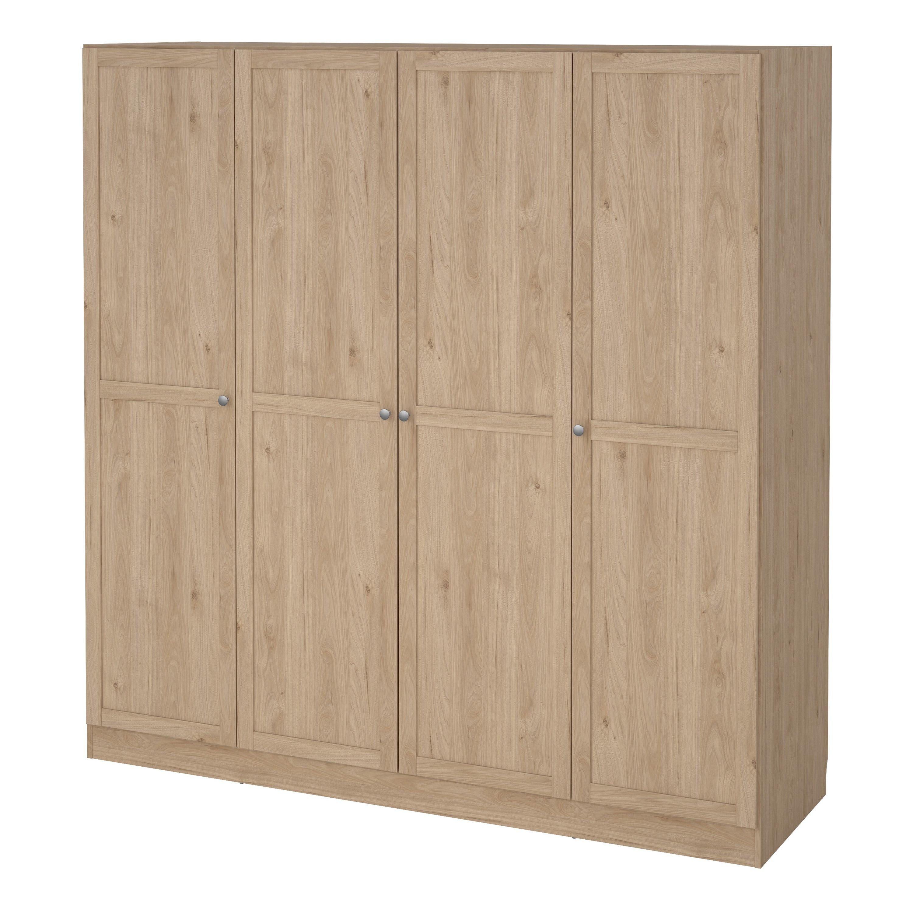 Brande Wardrobe with 4 Frame Doors in Jackson Hickory Oak - image 3
