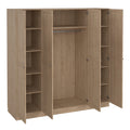 Brande Wardrobe with 4 Frame Doors in Jackson Hickory Oak - image 5