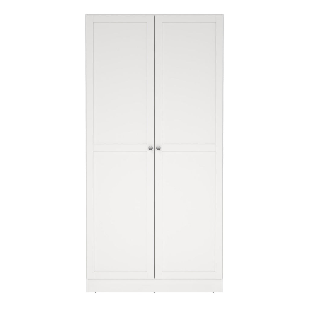 Brande Wardrobe with 2 Frame Doors in White - image 2