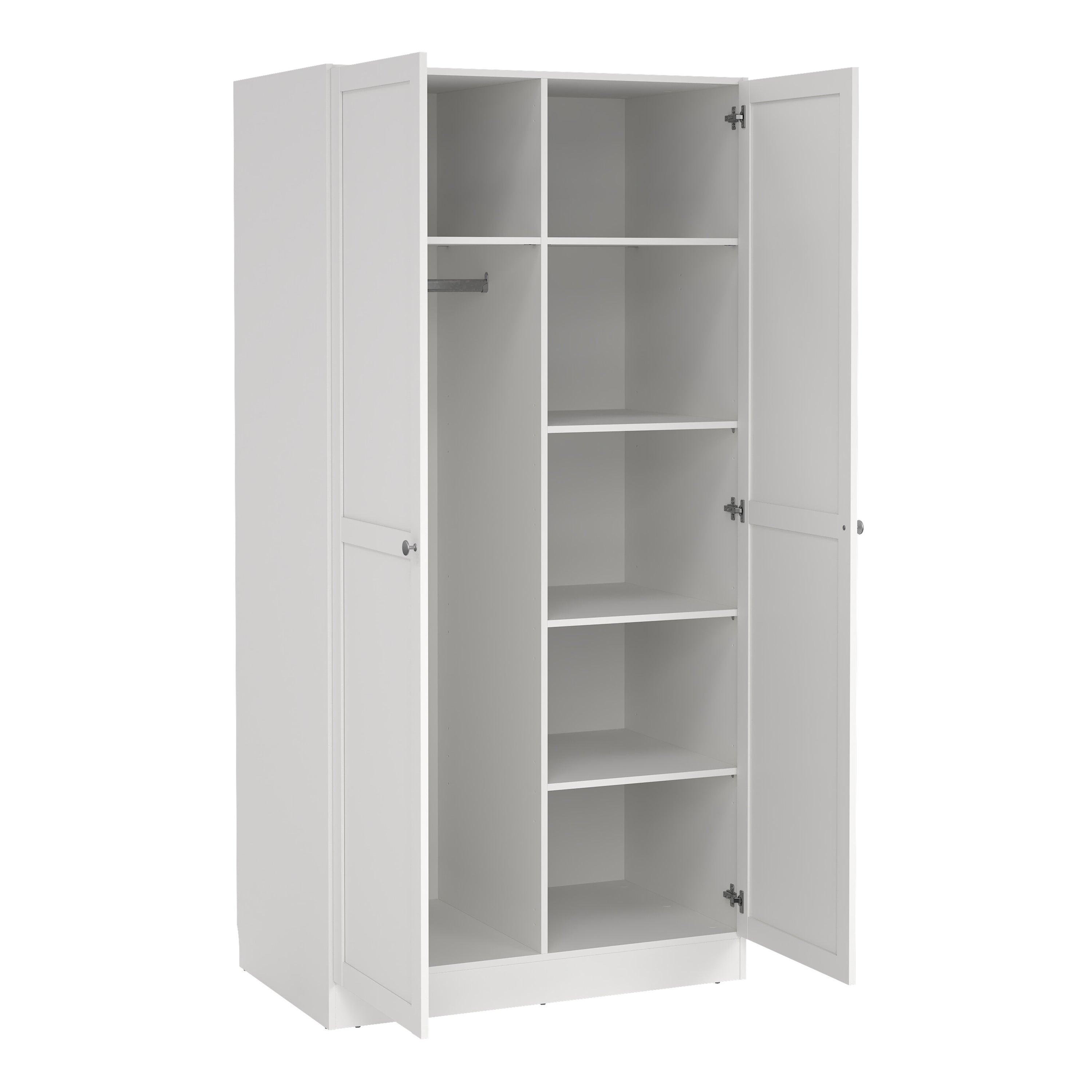 Brande Wardrobe with 2 Frame Doors in White - image 5