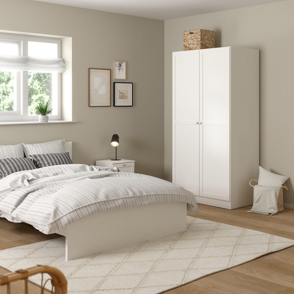 Brande Wardrobe with 2 Frame Doors in White - image 7