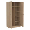 Brande Wardrobe with 2 Frame Doors in Jackson Hickory - image 5