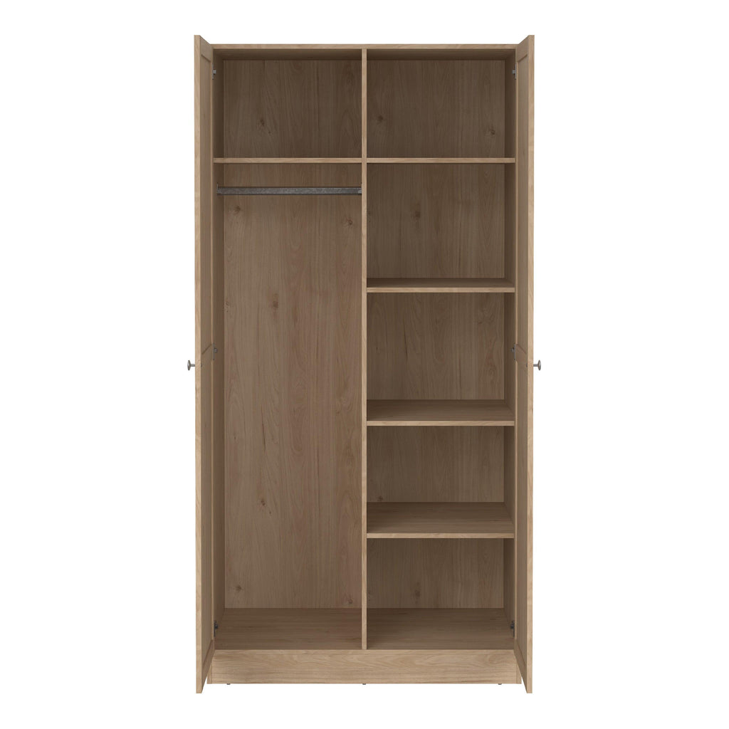 Brande Wardrobe with 2 Frame Doors in Jackson Hickory - image 6