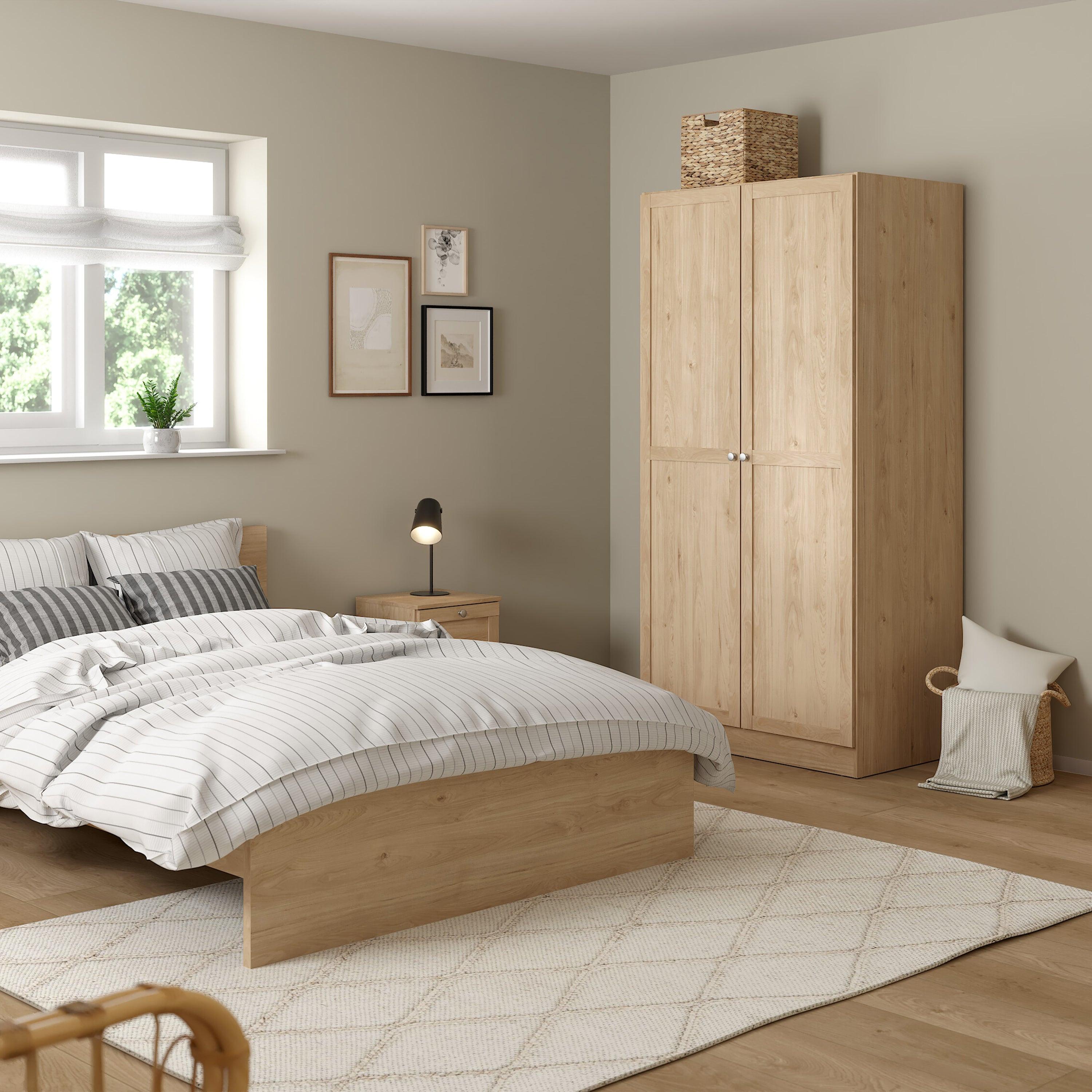 Brande Wardrobe with 2 Frame Doors in Jackson Hickory - image 7