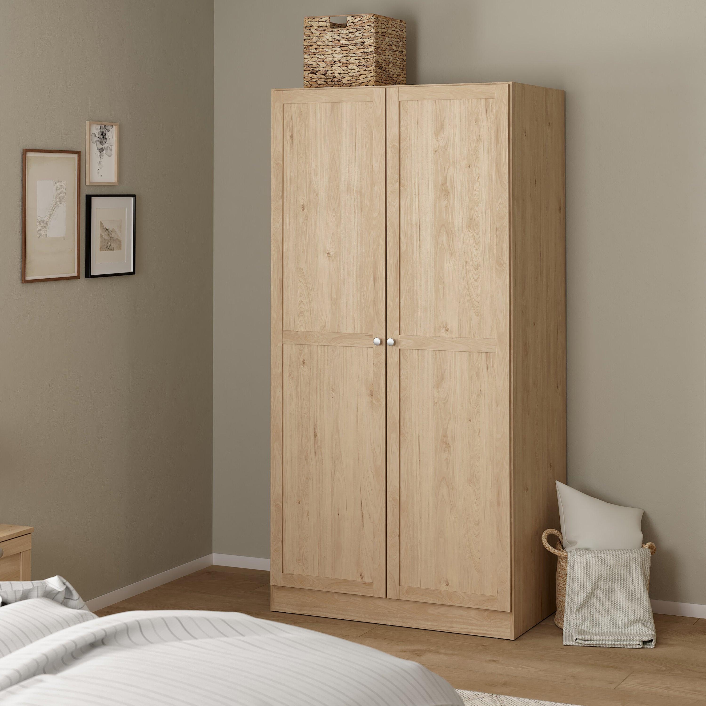 Brande Wardrobe with 2 Frame Doors in Jackson Hickory - image 8