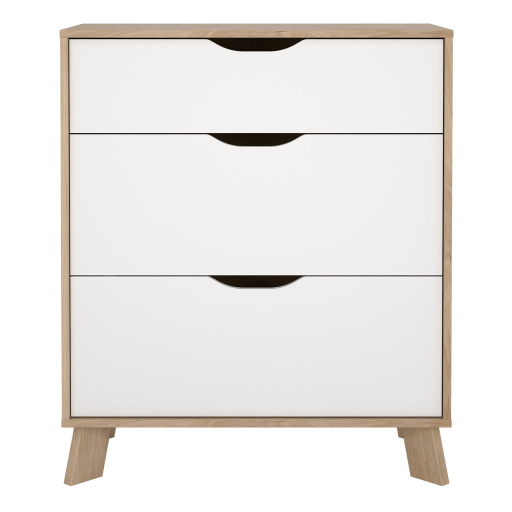 Ikast Chest 3 Drawers in Jackson Hickory and White - image 2