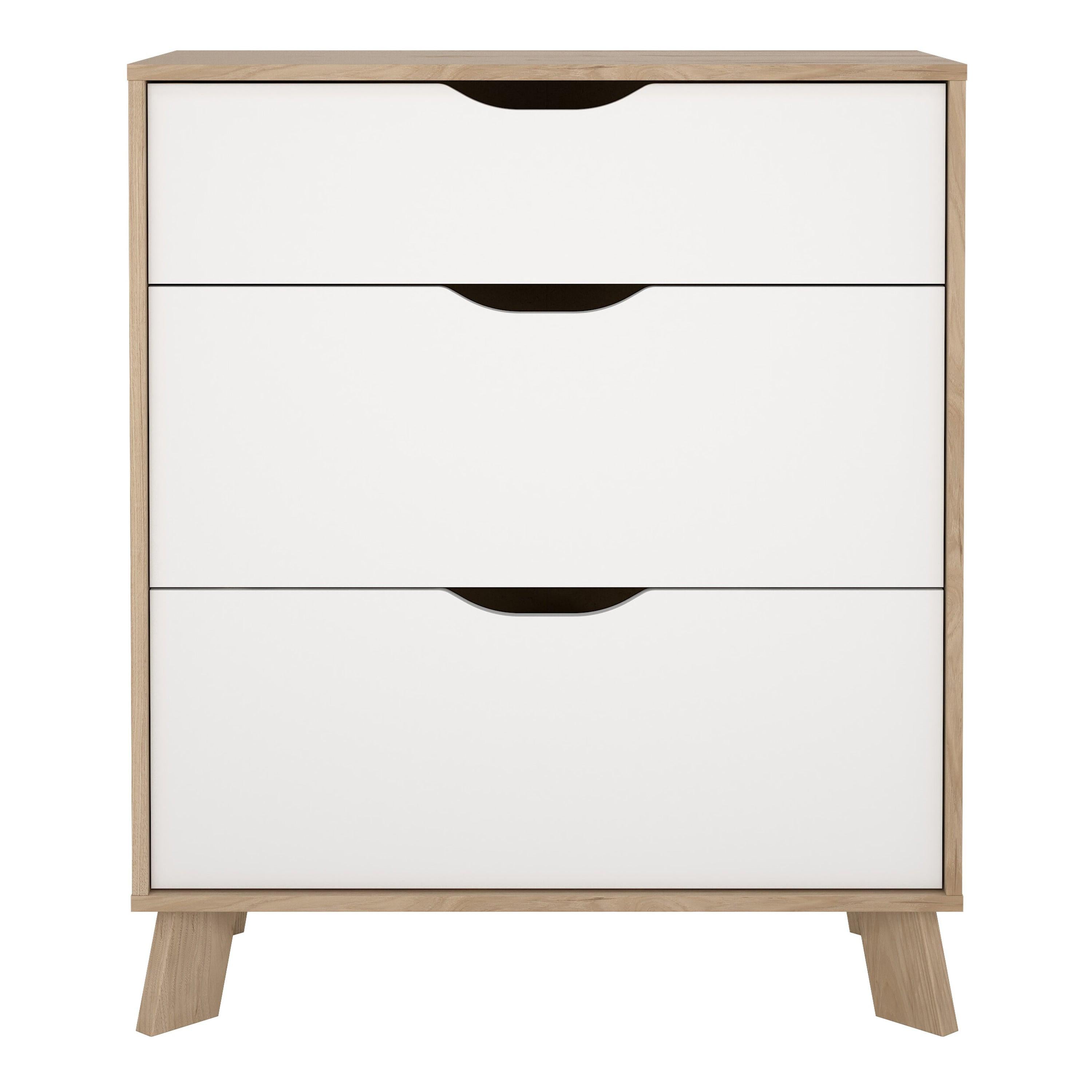 Ikast Chest 3 Drawers in Jackson Hickory and White - image 2